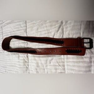 Abercrombie & Fitch Woven Leather and Felt Belt